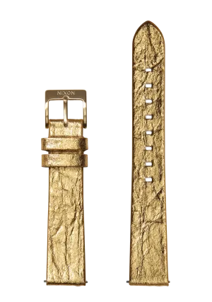 16mm Pineapple Leather Band - Gold Foil