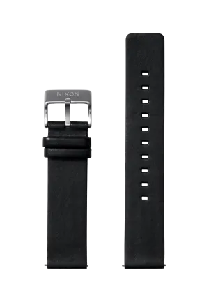 20mm Veg Tanned Leather Band - Black