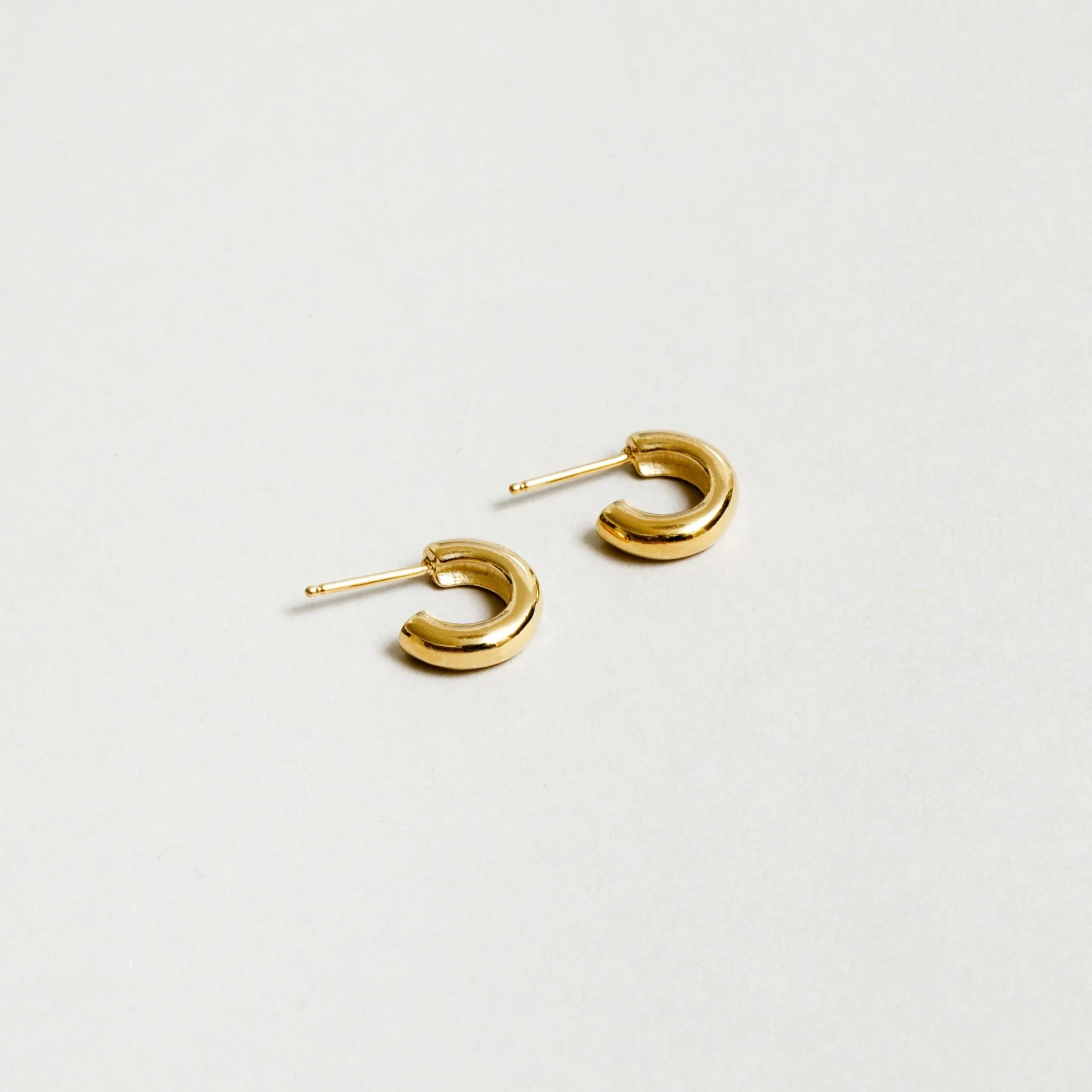 Abbie Classic Small Hoop Earrings (Gold)