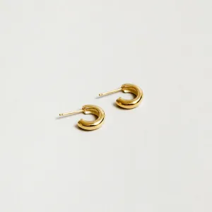 Abbie Classic Small Hoop Earrings (Gold)