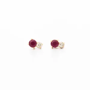 Amalfi Ruby & Diamond Two Amigo Studs