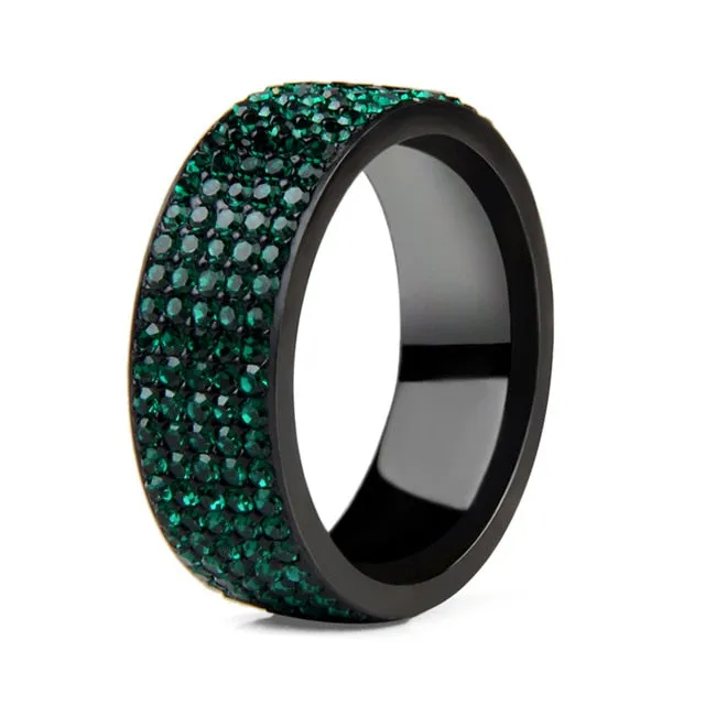 Black Ring- Stainless Steel