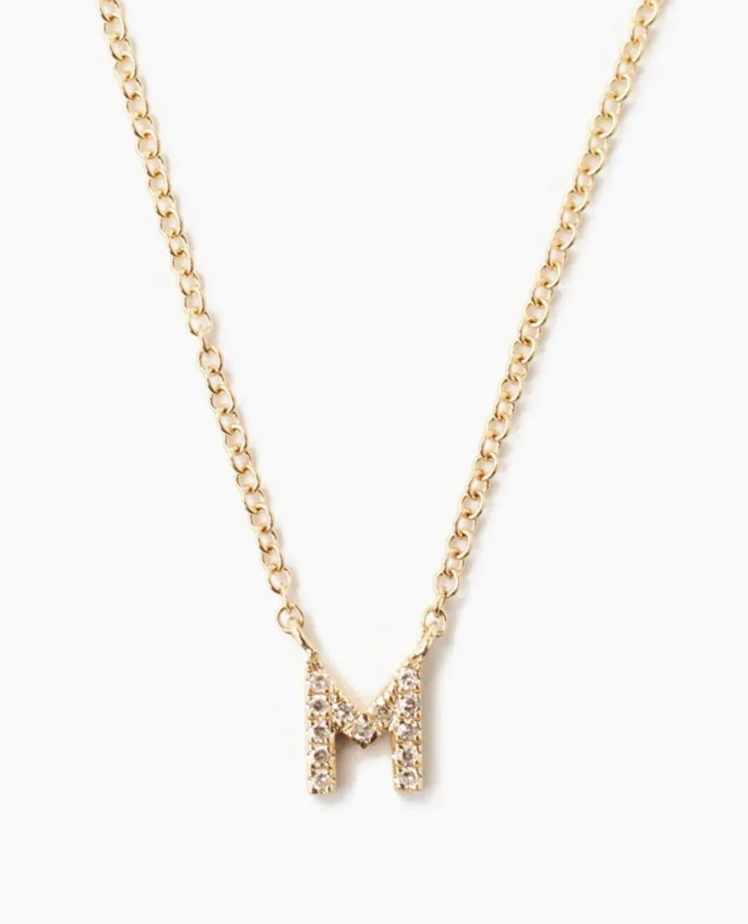 Chan luu white diamond initial necklaces
