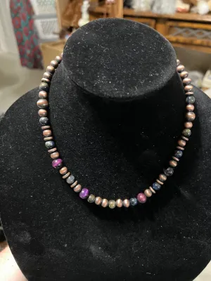 Copper Emerald Road Fashion Necklace - 18 inch