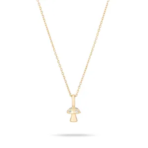 Enchanted Diamond Mushroom Necklace