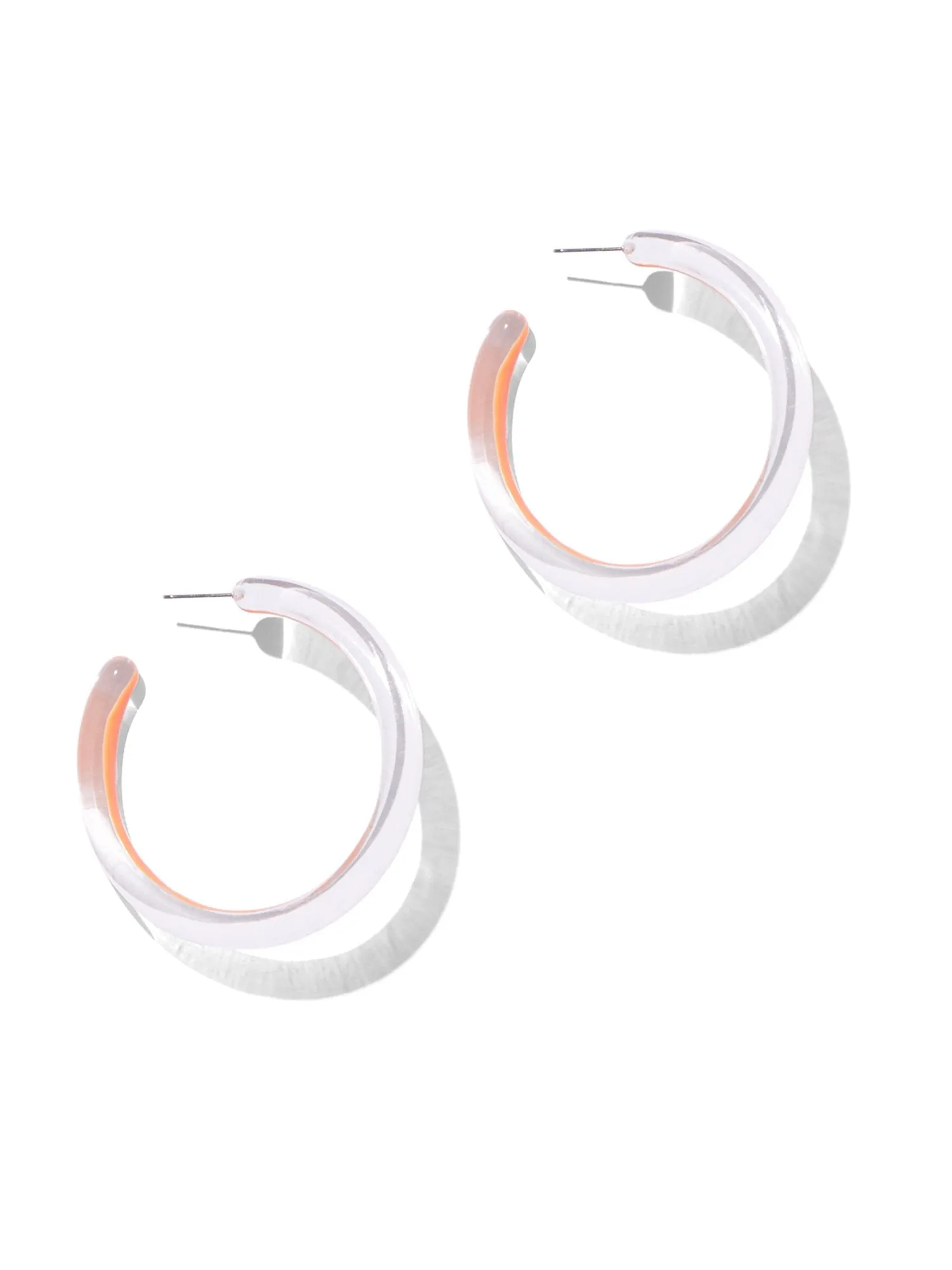 Large Resin Hoop Earring