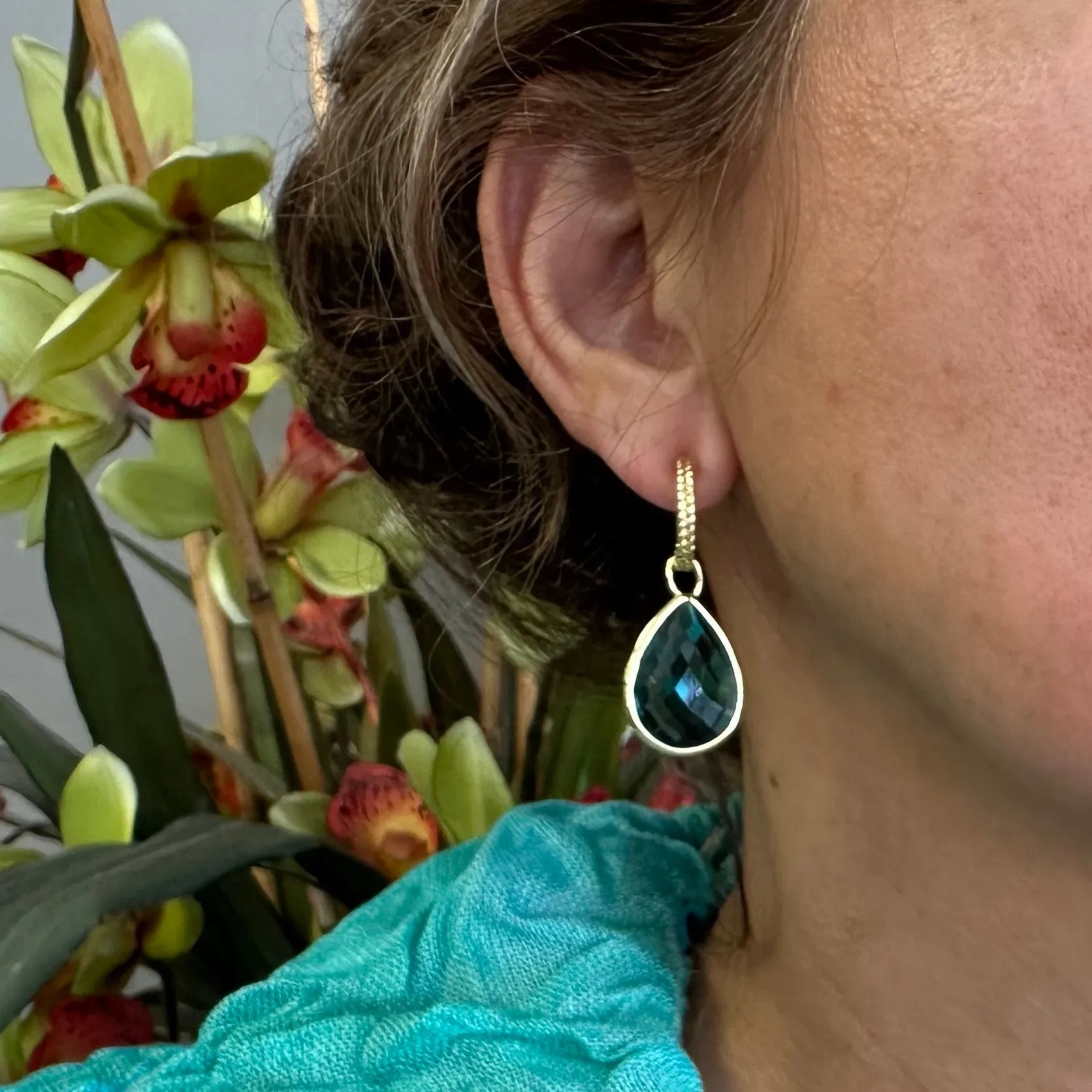 Lauren Drop Hoop Earring