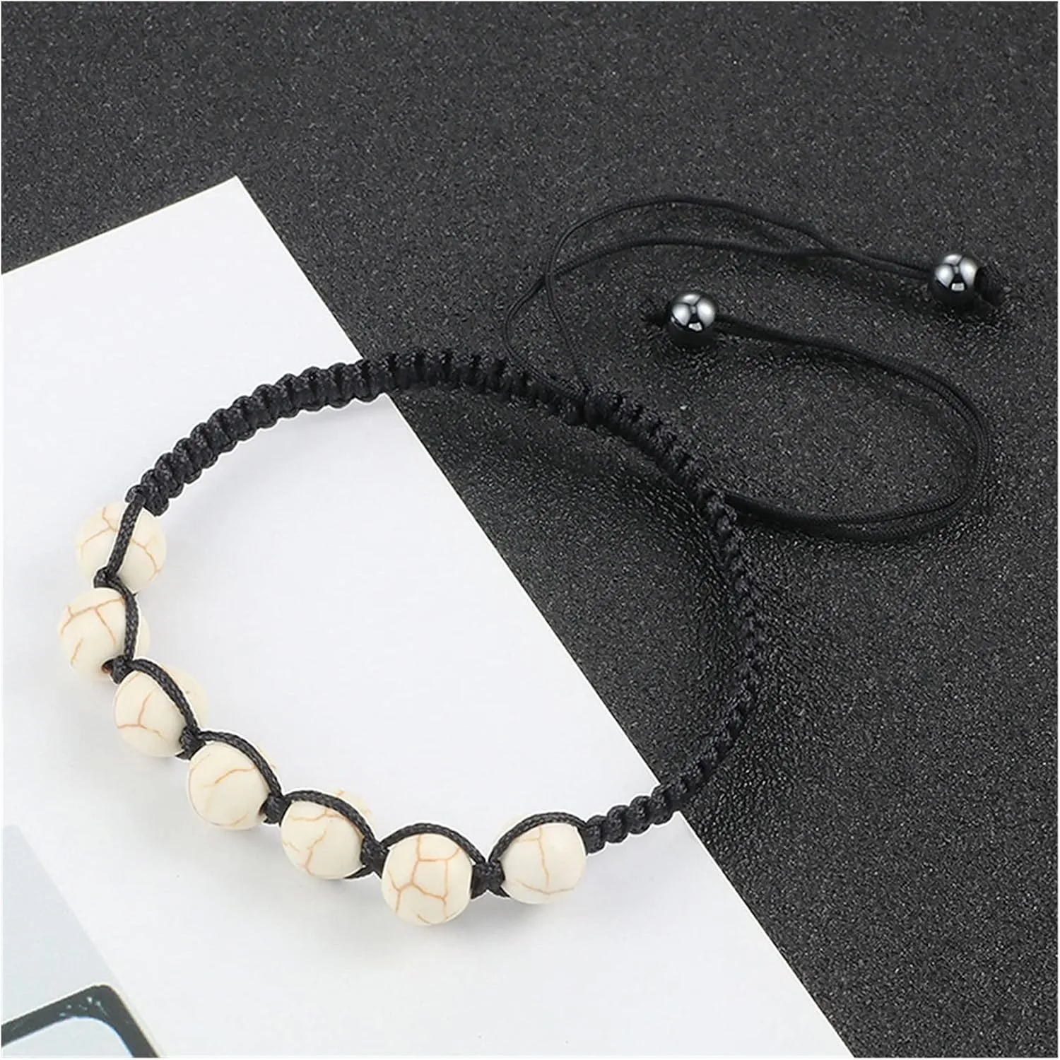 Long Handmade Tibetan Buddhist Lucky Rope Chakra Beads Bracelet Men Tiger Eye Stone Bracelet Adjustable for Women Jewelry Friend Gift Good-Looking (Metal Color : Brown Blue)