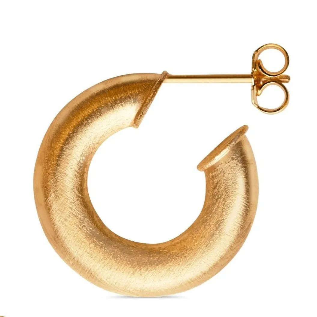Matte Hoops with butterflies - Gold