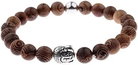 Men Natural Wood Beads Cross Bracelets Onyx Meditation Prayer Bead Bracelet Women Wooden Yoga Jewelry Homme R07TP (Style 15)