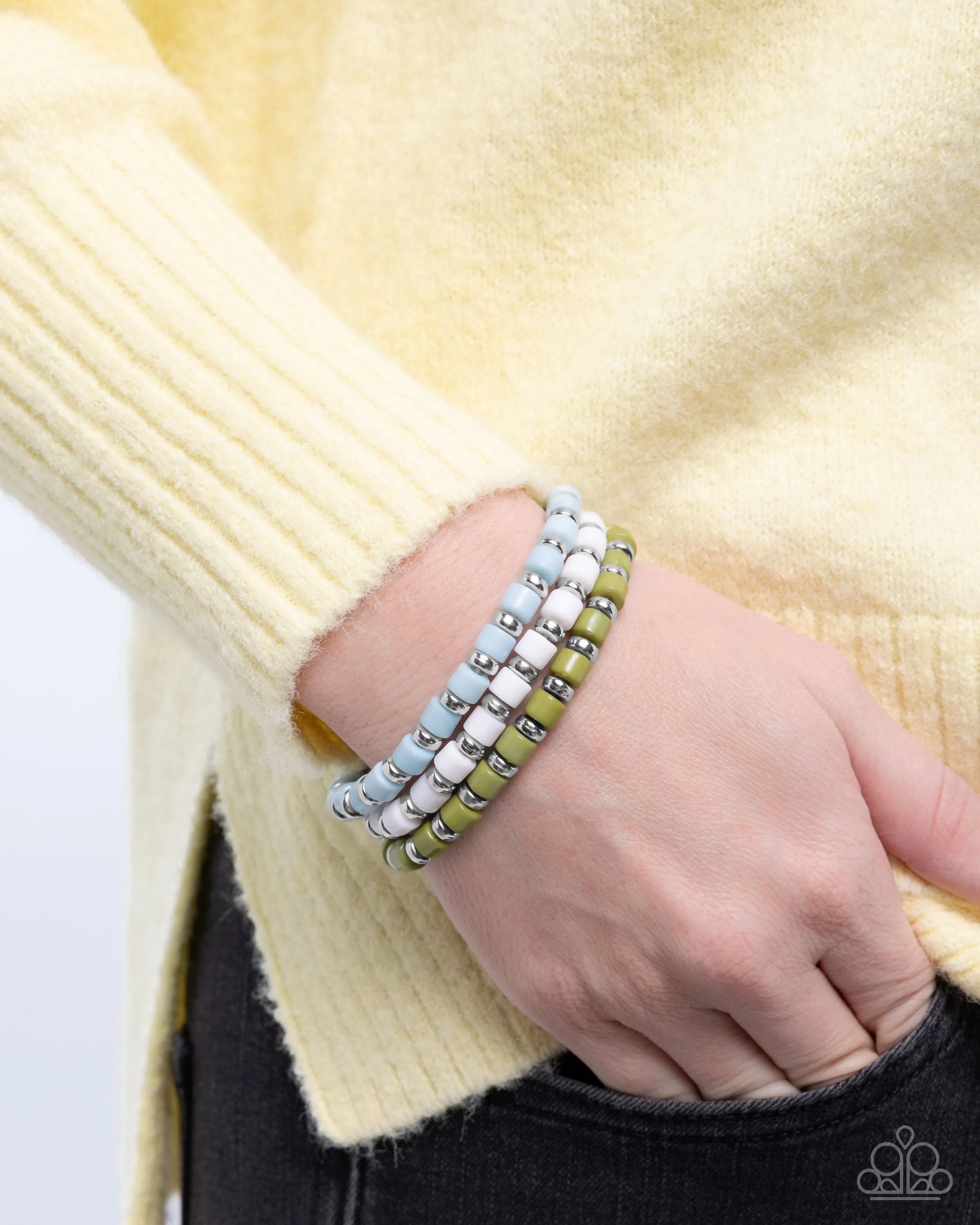 Necklace Trendy Trio - Blue SET