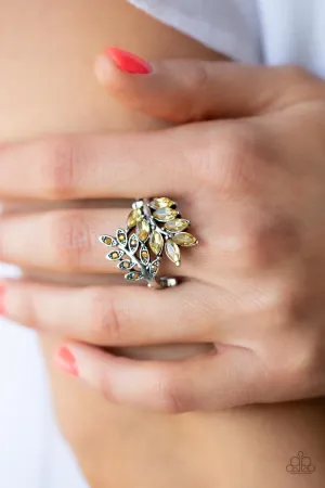Paparazzi Glowing Gardenista Yellow Floral Dainty Ring