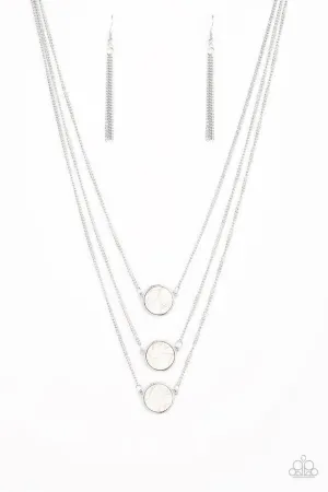 Paparazzi Necklace ~ CEO of Chic - White