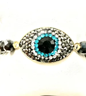 Pave Eye Stretch Bracelet