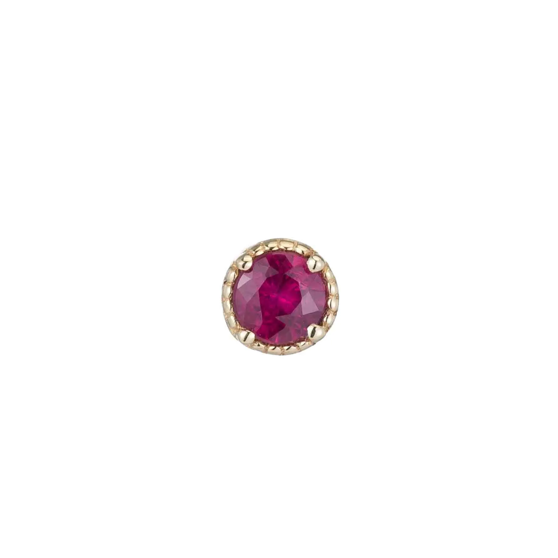 Ruby Milgrain Stud (Single)