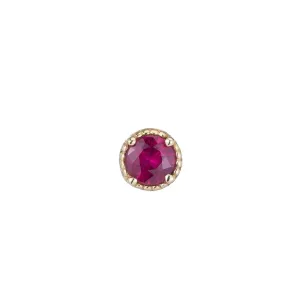 Ruby Milgrain Stud (Single)