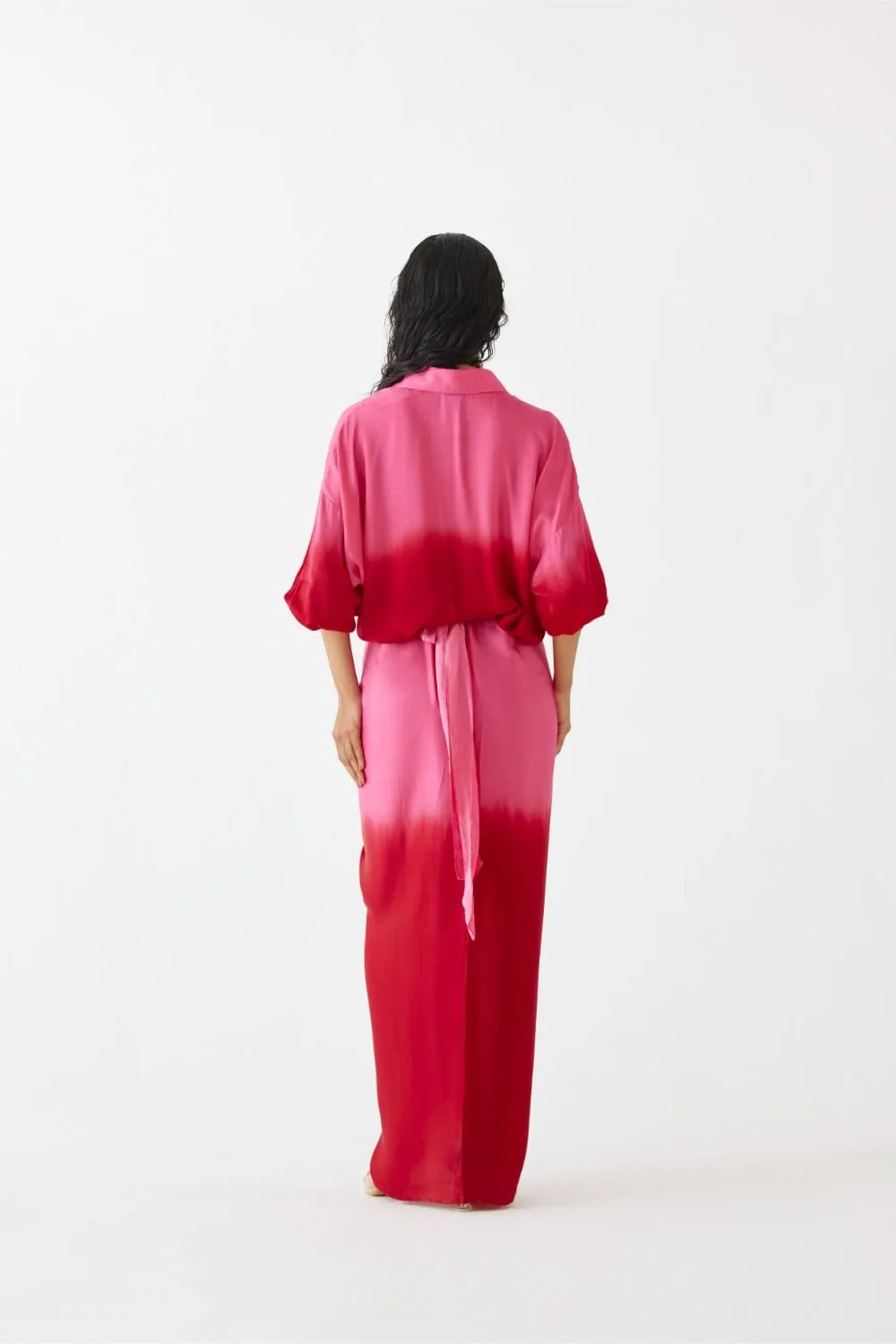 RUBY SHIRT DRAPED DRESS