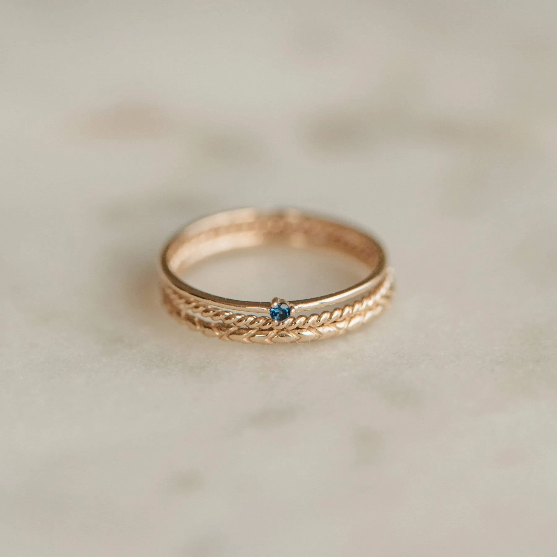 Serendipity Blue Sapphire Ring (14K Gold   Blue Sapphire)