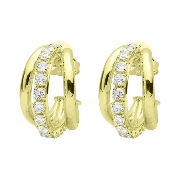 Sheila Fajl - Small Claire Hoops with CZs -18k Gold Plated