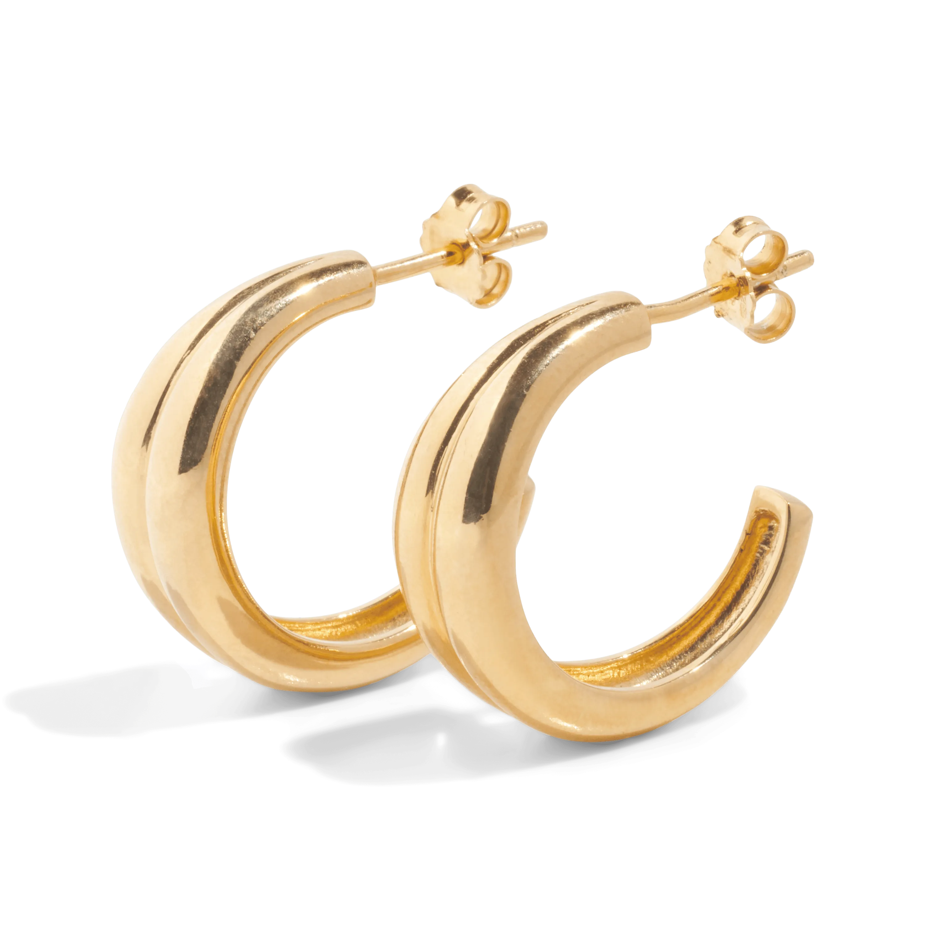 THE HARLOW HOOP MEDIUM - 18k gold plated