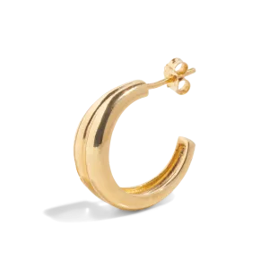 THE HARLOW HOOP MEDIUM - 18k gold plated