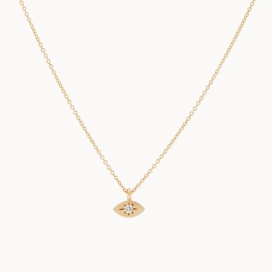 Visionary Eye Pendant Necklace (14K Gold)
