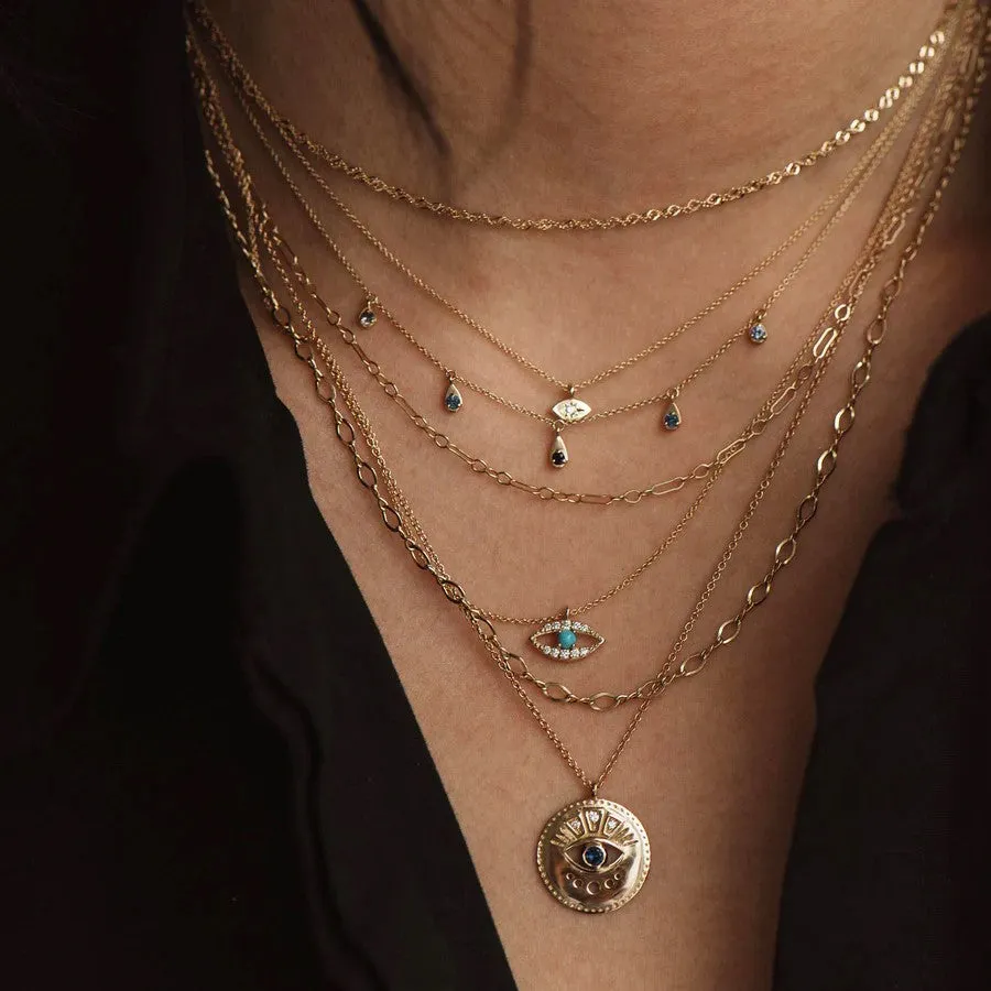 Visionary Eye Pendant Necklace (14K Gold)