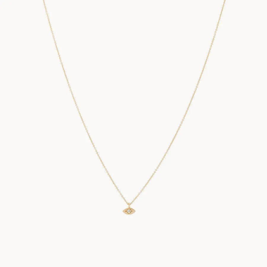 Visionary Eye Pendant Necklace (14K Gold)